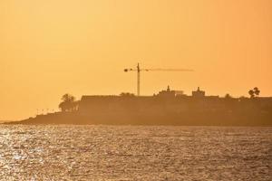 Sunset over the sea photo