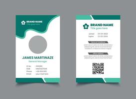 Professional Office Employee ID Card Design template vector