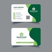 Green Modern and Clean Creative Business Card Template Vector