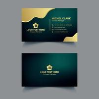 Luxury Premium Golden Business Card Template Vector