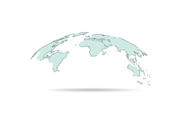 World map line composition concept minimal design of global business. Vector Illustration