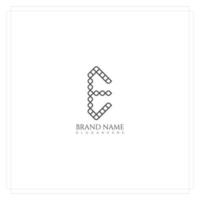 Modern letter e logo design in black and white template. Luxury alphabet logo design. vector