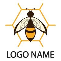 icono de diseño de ilustraciones de logotipo de abeja vector