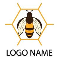 icono de diseño de ilustraciones de logotipo de abeja vector