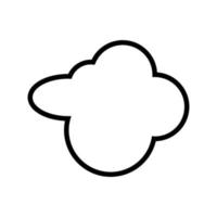 Cloud Isolated Stroke. It can be used for sites, weather forecasts, articles, books, interfaces and various design vector