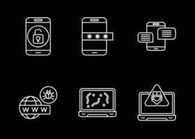 Cyber Attack Vector Icon Set