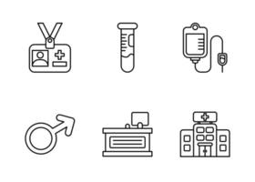 conjunto de iconos vectoriales únicos vector