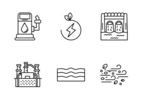 conjunto de iconos de vector de energía sostenible