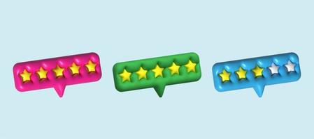 review 3d rating stars for best excellent services rating for satisfaction. Review for quality customer rating feedback. photo