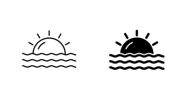 Sunset Vector Icon