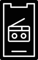 vector diseño móvil radio icono estilo