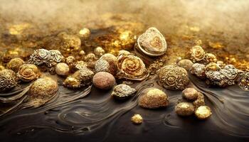 Abstract luxury background with gems and crystals photo