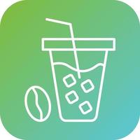 Iced Coffee Vector Icon Style