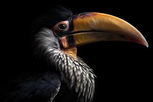 Hornbill isolated on white background photo