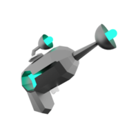 3d rendering Pump SG Blaster low poly icon. 3d render futuristic gun detailed with Blue Colors combination icon. png