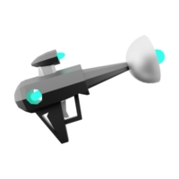 3d interpretazione immaginario spazio pistola, blaster come universo eccitato arma Basso poli icona. 3d rendere scienza finzione blaster icona. png