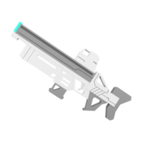 3d rendering space blaster, laser gun, futuristic alien weapon low poly icon. 3d render cartoon future arm, lazer and plasma gun icon. png