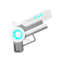 3d representación espacio pistola desde astronomía colección bajo escuela politécnica icono. 3d hacer arma de el futuro, energizado icono. png