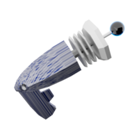 3d rendering space gun from astronomy collection low poly icon. 3d render weapon of the future, energized icon. png