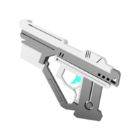 3d rendering space gun from astronomy collection low poly icon. 3d render weapon of the future, energized icon. png