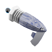 3d rendering space gun from astronomy collection low poly icon. 3d render weapon of the future, energized icon. png