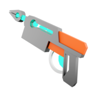 3d rendering Pump SG Blaster low poly icon. 3d render futuristic gun detailed with Blue Colors combination icon. png