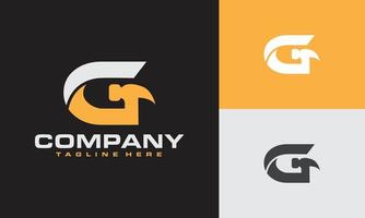 initials G hammer logo vector