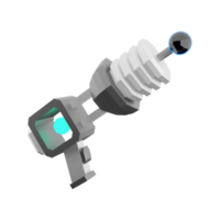 3d le rendu Jeu pistolet faible poly icône. 3d rendre galactique armes, inconnue les technologies icône. png