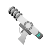 3d Rendern futuristisch Waffe, Raum Blaster niedrig poly Symbol. 3d machen sci - - fi Schrotflinten zum Schießen im Raum Symbol. png