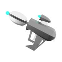 3d rendering Futuristic Sci-Fi Assault Pistol lowpoly icon. 3d render loading cannon with sight low poly icon. png