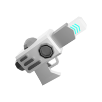 3d le rendu Jeu pistolet faible poly icône. 3d rendre galactique armes, inconnue les technologies icône. png