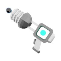 3d rendering game pistol low poly icon. 3d render galactic weapons, unknown technologies icon. png