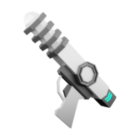 3d rendering Pump SG Blaster low poly icon. 3d render futuristic gun detailed with Blue Colors combination icon. png