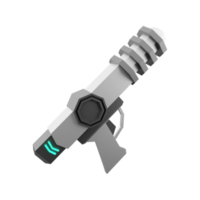 3d Rendern futuristisch Waffe, Raum Blaster niedrig poly Symbol. 3d machen sci - - fi Schrotflinten zum Schießen im Raum Symbol. png