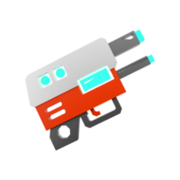 3d rendering laser gun of the future low poly icon. 3d render space gun, future technologies icon. png