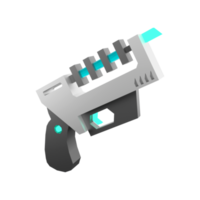 3d rendering laser gun of the future low poly icon. 3d render space gun, future technologies icon. png