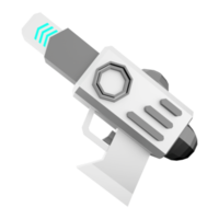 3d le rendu pompe sg blaster faible poly icône. 3d rendre futuriste pistolet détaillé avec bleu couleurs combinaison icône. png