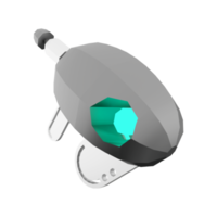 3d rendering ray gun low poly icon. 3d render sci-fi small beam weapon icon. png