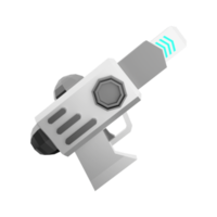 3d rendering game pistol low poly icon. 3d render galactic weapons, unknown technologies icon. png