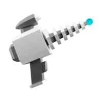 3d Rendern futuristisch Waffe, Raum Blaster niedrig poly Symbol. 3d machen sci - - fi Schrotflinten zum Schießen im Raum Symbol. png