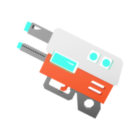 3d rendering laser gun of the future low poly icon. 3d render space gun, future technologies icon. png