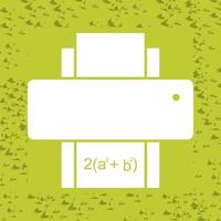 icono de vector de hoja de matemáticas de impresión