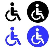 Disabled Handicap Icon vector. wheelchair illustration sign collection. vector