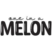 one in a melon vector