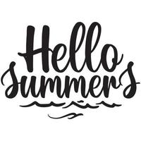 hello summer's t shirt design vector