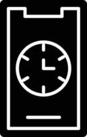 vector diseño móvil reloj icono estilo