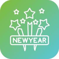 nuevo año celebracion vector icono estilo