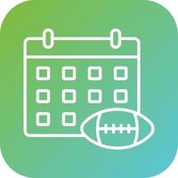 Rugby Match Date Vector Icon Style