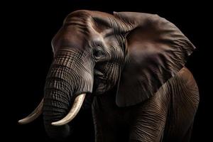 Elephants on dark background photo