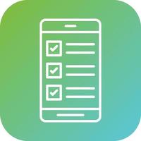 Survey Mobile App Vector Icon Style